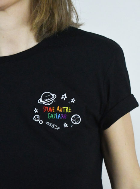 tee shirt noir gaylaxie pheros