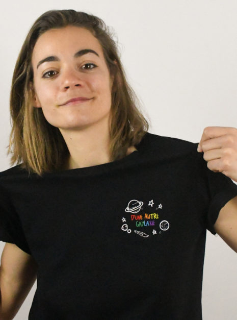 tshirt gaylaxie noir lgbt