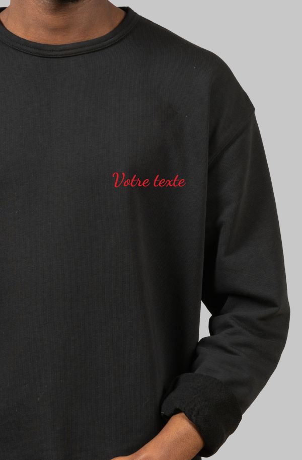 sweat-noir-personnalise-rouge-pheros-lgbt