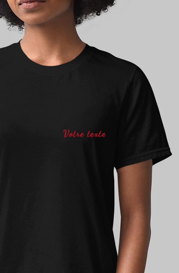 tshirt-noir-personnalise-rouge-pheros-lgbt