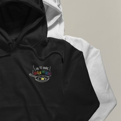 Sweat &agrave; capuche Va Te Faire Queer Un Oeuf