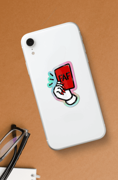 Sticker Carton Rouge FAF 🟥