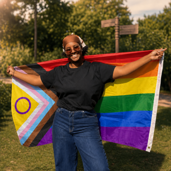 Grand drapeau LGBTQIA+ (Progress Pride) 🏳️‍🌈